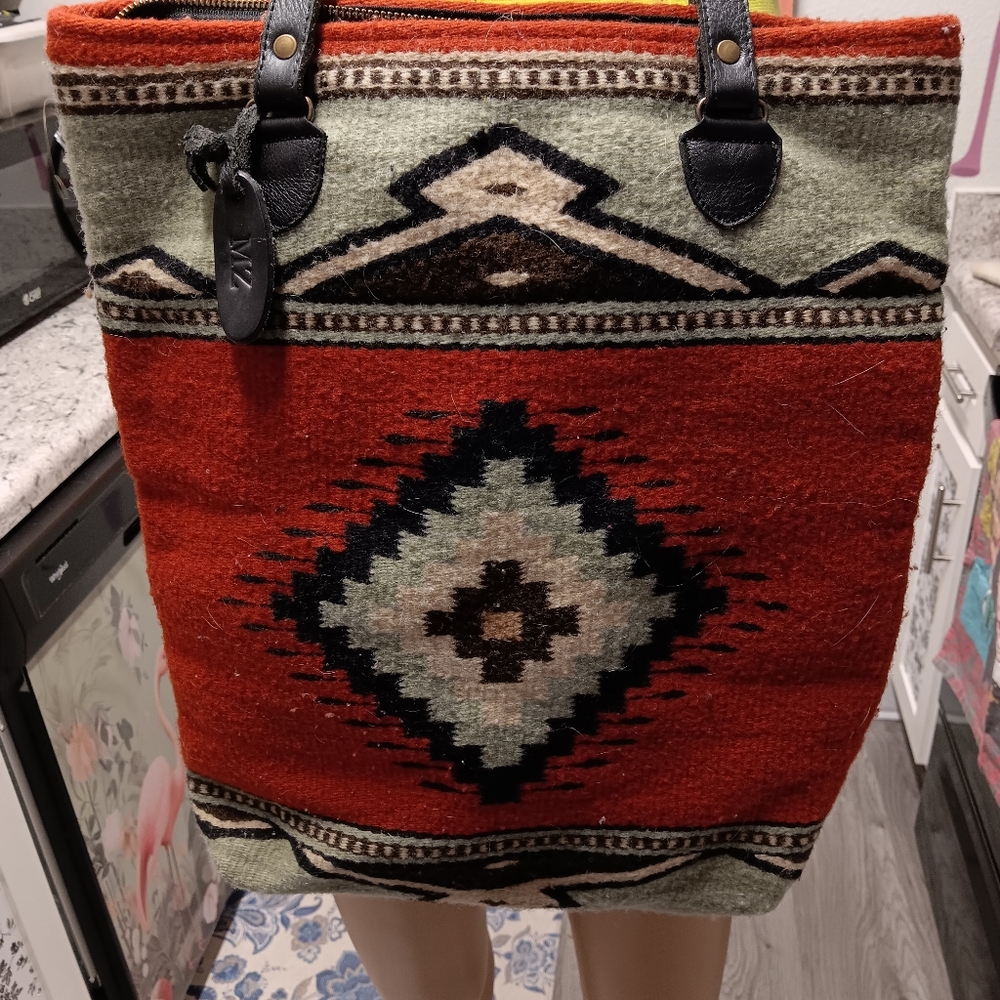 MZ Wool Oaxaca Serape Tote Shoulder Bag